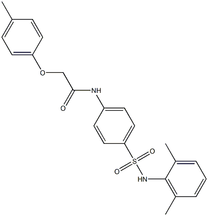 N-{4-[(2,6-dimethylanilino)sulfonyl]phenyl}-2-(4-methylphenoxy)acetamide 化学構造式