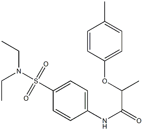 N-{4-[(diethylamino)sulfonyl]phenyl}-2-(4-methylphenoxy)propanamide 结构式