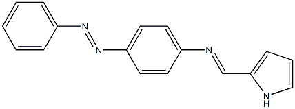 4-[(E)-2-phenyldiazenyl]-N-[(E)-1H-pyrrol-2-ylmethylidene]aniline Struktur