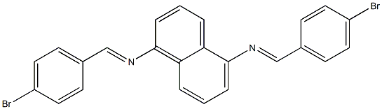 N-[(E)-(4-bromophenyl)methylidene]-N-(5-{[(E)-(4-bromophenyl)methylidene]amino}-1-naphthyl)amine,,结构式