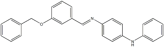 N-(4-anilinophenyl)-N-{(E)-[3-(benzyloxy)phenyl]methylidene}amine Structure