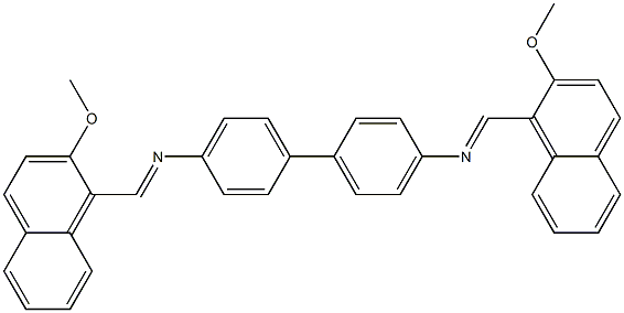 N-[(E)-(2-methoxy-1-naphthyl)methylidene]-N-(4'-{[(E)-(2-methoxy-1-naphthyl)methylidene]amino}[1,1'-biphenyl]-4-yl)amine Structure