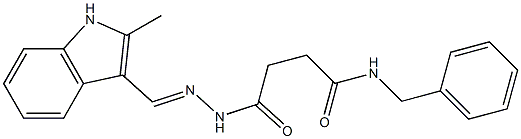  N-benzyl-4-{2-[(E)-(2-methyl-1H-indol-3-yl)methylidene]hydrazino}-4-oxobutanamide