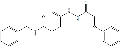 N-benzyl-4-oxo-4-[2-(2-phenoxyacetyl)hydrazino]butanamide 化学構造式