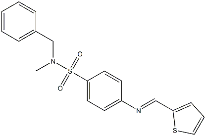 N-benzyl-N-methyl-4-{[(E)-2-thienylmethylidene]amino}benzenesulfonamide Structure