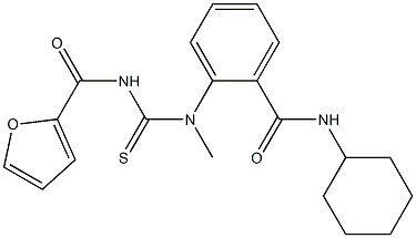 N-cyclohexyl-2-[[(2-furoylamino)carbothioyl](methyl)amino]benzamide Structure