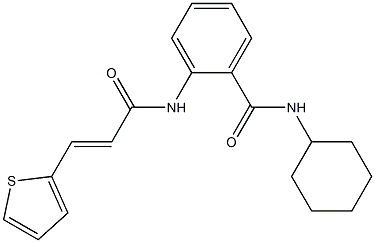 N-cyclohexyl-2-{[(E)-3-(2-thienyl)-2-propenoyl]amino}benzamide