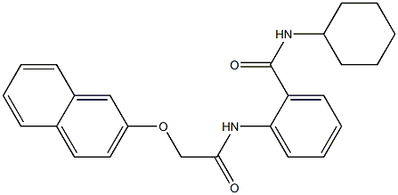 N-cyclohexyl-2-{[2-(2-naphthyloxy)acetyl]amino}benzamide Structure