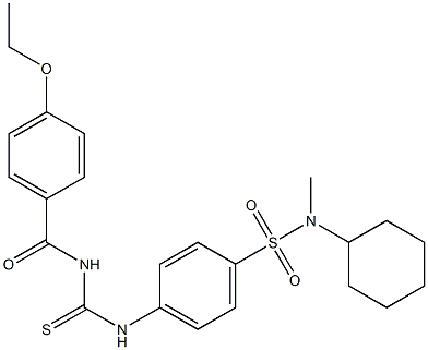 N-cyclohexyl-4-({[(4-ethoxybenzoyl)amino]carbothioyl}amino)-N-methylbenzenesulfonamide