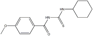 N-cyclohexyl-N'-(4-methoxybenzoyl)thiourea Structure