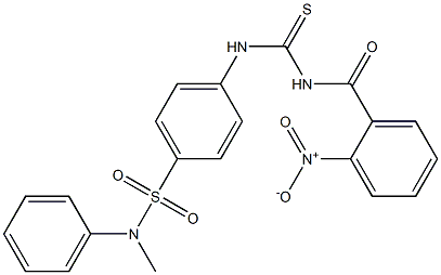 N-methyl-4-({[(2-nitrobenzoyl)amino]carbothioyl}amino)-N-phenylbenzenesulfonamide Struktur