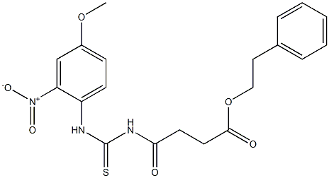 phenethyl 4-{[(4-methoxy-2-nitroanilino)carbothioyl]amino}-4-oxobutanoate