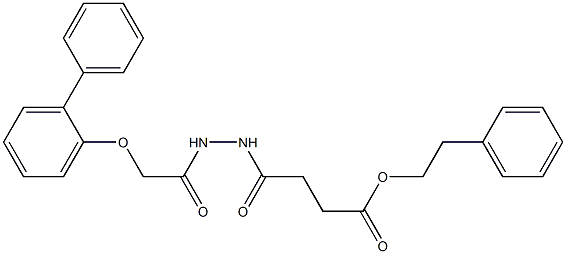 phenethyl 4-{2-[2-([1,1'-biphenyl]-2-yloxy)acetyl]hydrazino}-4-oxobutanoate