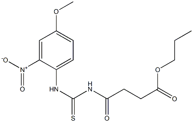 propyl 4-{[(4-methoxy-2-nitroanilino)carbothioyl]amino}-4-oxobutanoate