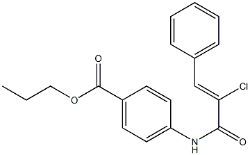 propyl 4-{[(Z)-2-chloro-3-phenyl-2-propenoyl]amino}benzoate,,结构式