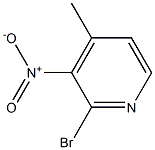 3-Nitro-2-bromo-4-methylpyridine 化学構造式