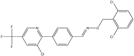 4-[3-chloro-5-(trifluoromethyl)-2-pyridinyl]benzenecarbaldehyde O-(2,6-dichlorobenzyl)oxime Structure