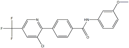 4-[3-chloro-5-(trifluoromethyl)-2-pyridinyl]-N-(3-methoxyphenyl)benzenecarboxamide Struktur