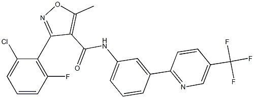  3-(2-chloro-6-fluorophenyl)-5-methyl-N-{3-[5-(trifluoromethyl)-2-pyridinyl]phenyl}-4-isoxazolecarboxamide