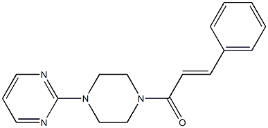 (E)-3-phenyl-1-[4-(2-pyrimidinyl)piperazino]-2-propen-1-one,,结构式