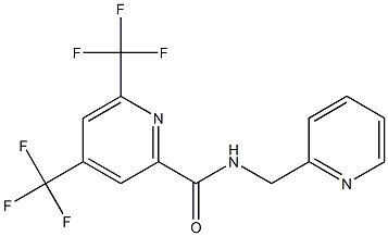 N-(2-pyridinylmethyl)-4,6-bis(trifluoromethyl)-2-pyridinecarboxamide Struktur