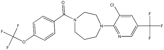 {4-[3-chloro-5-(trifluoromethyl)-2-pyridinyl]-1,4-diazepan-1-yl}[4-(trifluoromethoxy)phenyl]methanone,,结构式