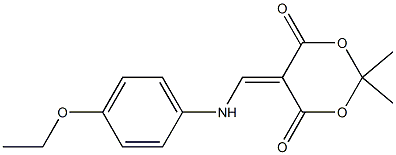 5-[(4-ethoxyanilino)methylene]-2,2-dimethyl-1,3-dioxane-4,6-dione 化学構造式