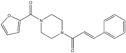  (E)-1-[4-(2-furylcarbonyl)piperazino]-3-phenyl-2-propen-1-one