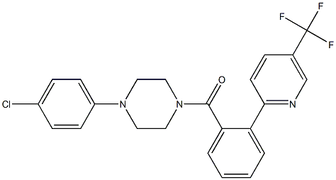 [4-(4-chlorophenyl)piperazino]{2-[5-(trifluoromethyl)-2-pyridinyl]phenyl}methanone 化学構造式