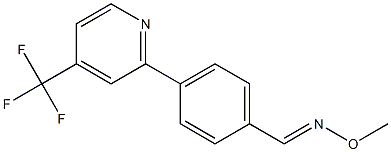 4-[4-(trifluoromethyl)-2-pyridinyl]benzenecarbaldehyde O-methyloxime,,结构式