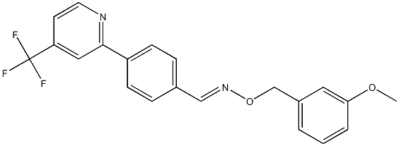 4-[4-(trifluoromethyl)-2-pyridinyl]benzenecarbaldehyde O-(3-methoxybenzyl)oxime|