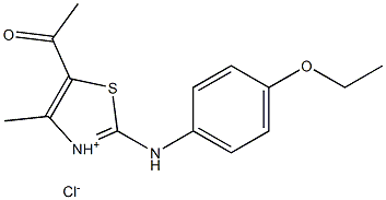  5-acetyl-2-(4-ethoxyanilino)-4-methyl-1,3-thiazol-3-ium chloride