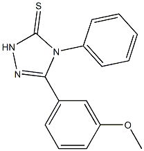 5-(3-methoxyphenyl)-4-phenyl-2,4-dihydro-3H-1,2,4-triazole-3-thione,,结构式