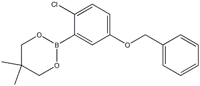 2-(5-Benzyloxy-2-chlorophenyl)-5,5-dimethyl-1,3,2-dioxaborinane Structure