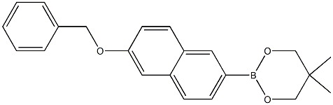 2-(6-Benzyloxynaphthalen-2-yl)-5,5-dimethyl-1,3,2-dioxaborinane,,结构式