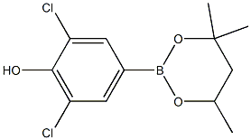 2,6-Dichloro-4-(4,4,6-trimethyl-1,3,2-dioxaborinane-2-yl)phenol Structure