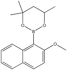 2-(2-Methoxynaphthalen-1-yl)-4,4,6-trimethyl-1,3,2-dioxaborinane 结构式