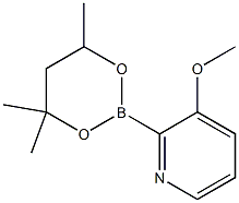 3-Methoxy-2-(4,4,6-trimethyl-1,3,2-dioxaborinan-2-yl)pyridine Structure