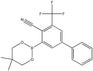 3-(5,5-Dimethyl-1,3,2-dioxaborinane-2-yl)-5-(trifluoromethyl)-1,1-biphenyl-4-carbonitrile|