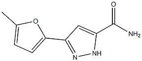 3-(5-甲基呋喃-2-基)-1H-吡唑-5-甲酰胺, , 结构式