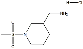[1-(methylsulfonyl)piperidin-3-yl]methylamine hydrochloride,,结构式