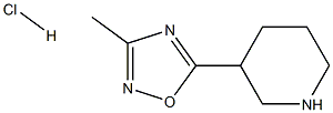 3-(3-methyl-1,2,4-oxadiazol-5-yl)piperidine hydrochloride Structure