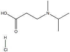 3-[isopropyl(methyl)amino]propanoic acid hydrochloride 化学構造式