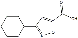 3-cyclohexylisoxazole-5-carboxylic acid 化学構造式