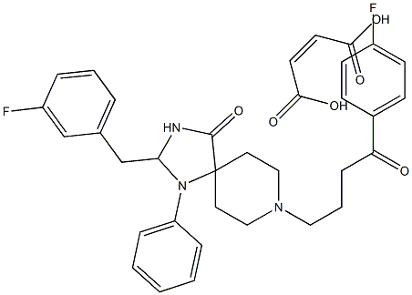 8-[4-(4-Fluorophenyl)-4-oxobutyl]-(3-fluorobenzyl-1-phenyl)-1,3,8-triazaspiro[4,5]decan-4-one maleate