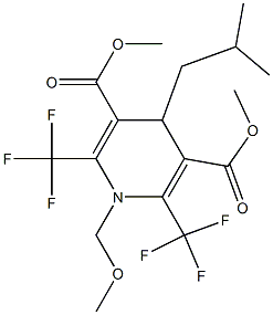 1,4-Dihydro-2,6-bis(trifluoromethyl)-1-methoxymethyl-4-(2-methylpropyl)-3,5-pyridinedicarboxylic acid dimethyl ester Struktur