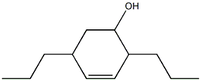 2,5-ジプロピル-3-シクロヘキセン-1-オール 化学構造式