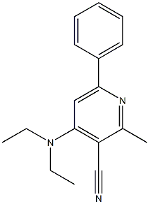 2-Methyl-4-(diethylamino)-6-phenylpyridine-3-carbonitrile Struktur