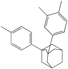 1-(4-Methylphenyl)-3-(3,4-dimethylphenyl)adamantane Struktur