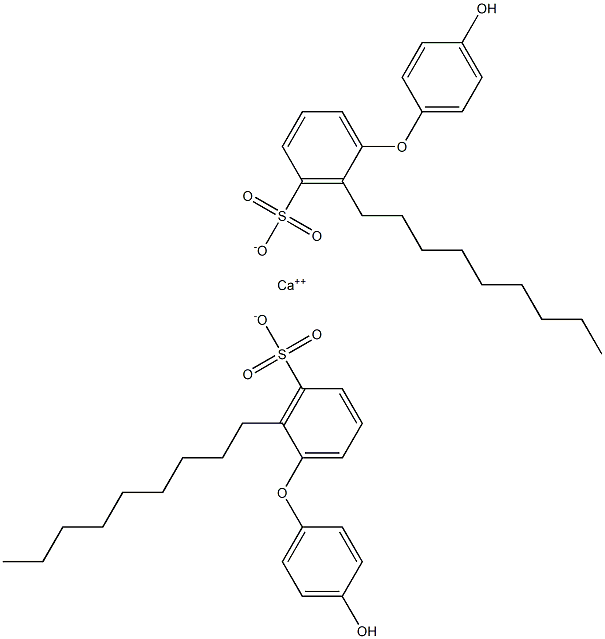 Bis(4'-hydroxy-2-nonyl[oxybisbenzene]-3-sulfonic acid)calcium salt 结构式